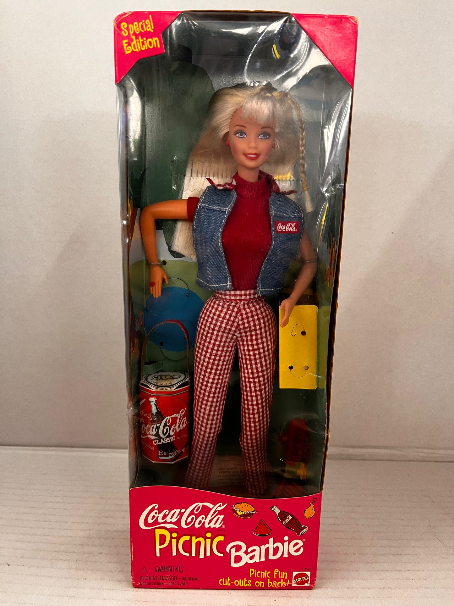 Barbie Coco Cola Picnic Doll With Picnic Fun Cut-Outs On The Back Of The Box
