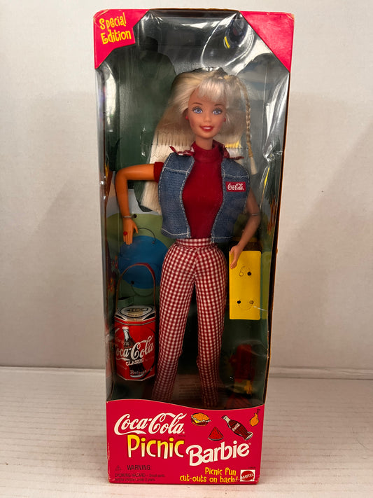 Barbie Coco Cola Picnic Doll With Picnic Fun Cut-Outs On The Back Of The Box