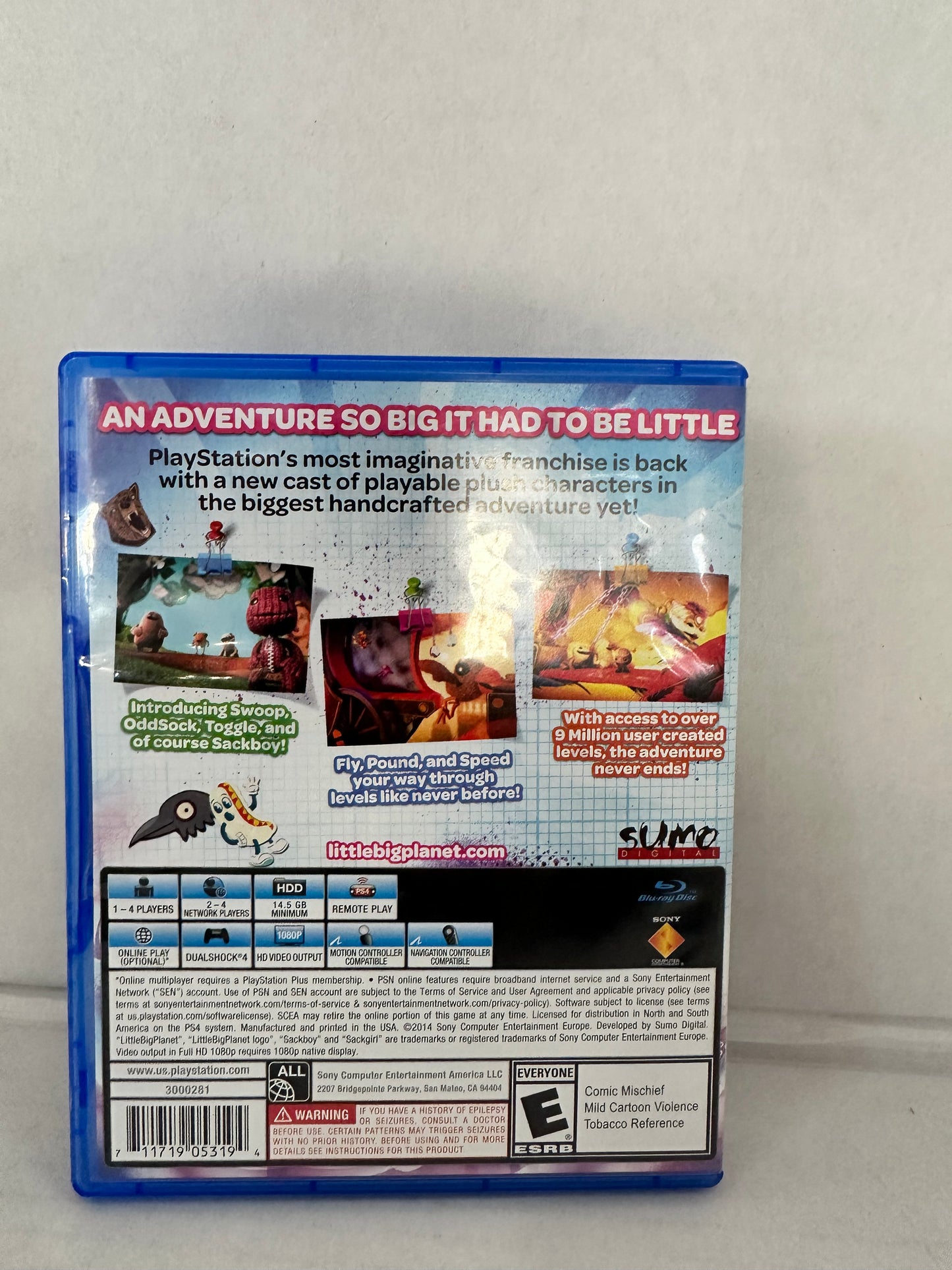 LittleBigPlanet 3 (Sony PlayStation 4, 2014) - Not Tested