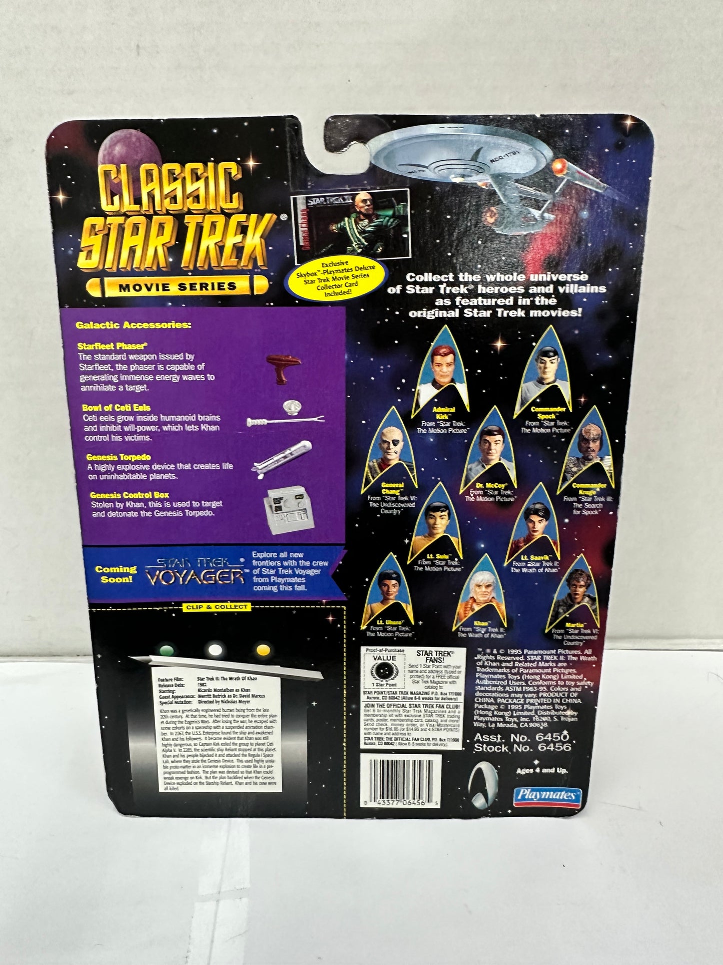 Classic Star Trek II Movie Series Wrath of Khan Playmates Toys 1995 New