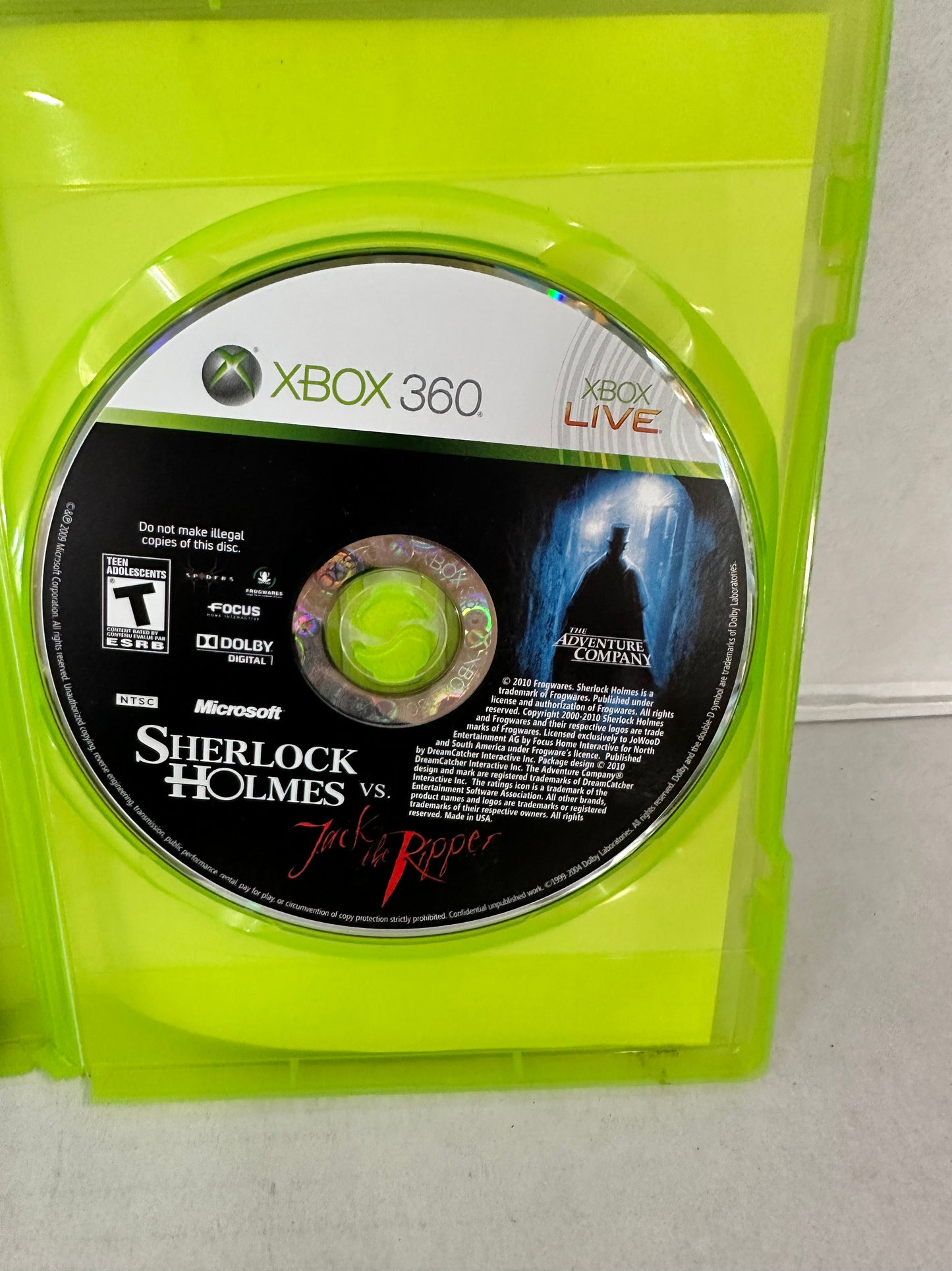 Sherlock Holmes vs. Jack the Ripper (Microsoft Xbox 360, 2010) CIB Untested