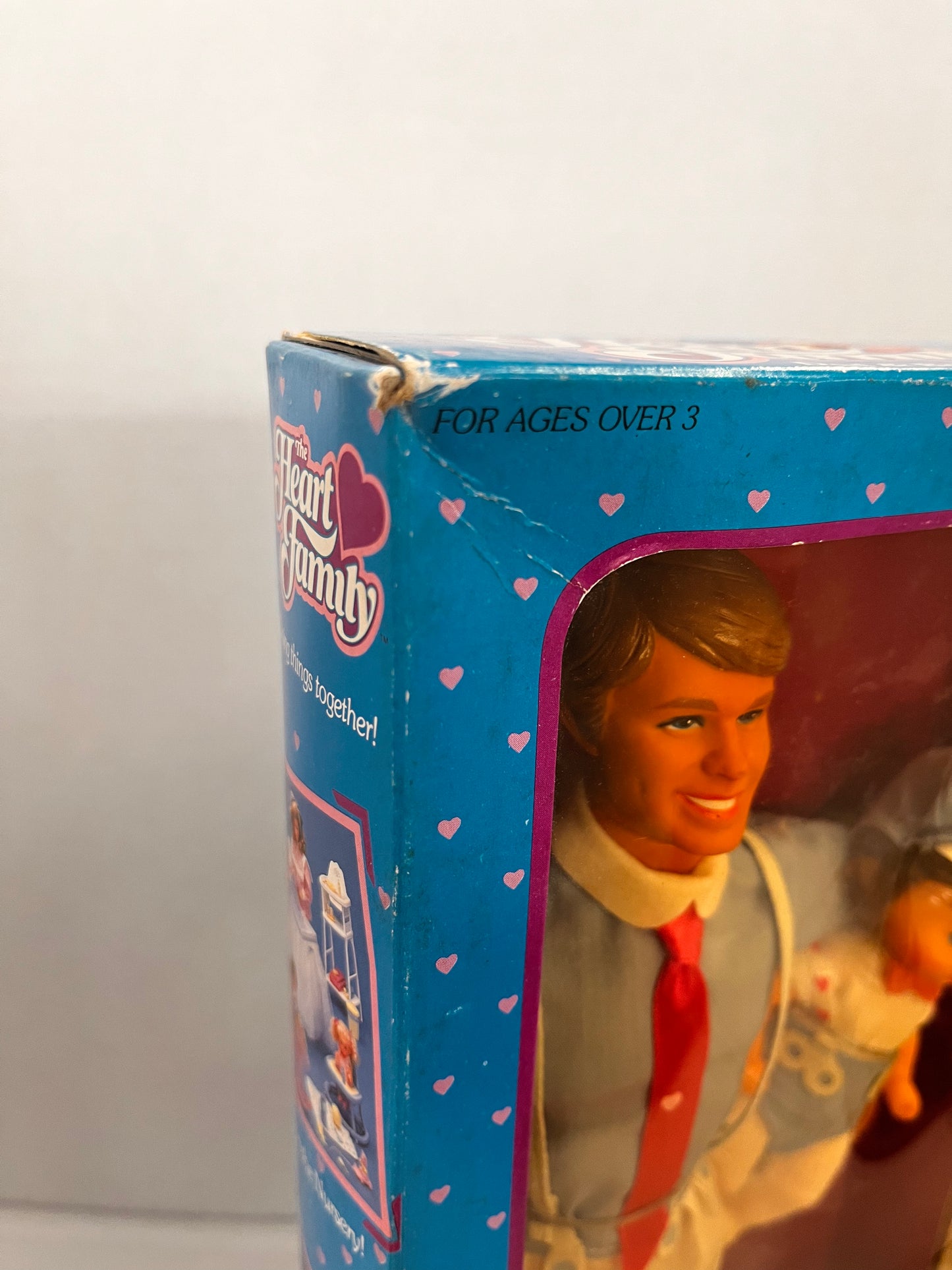 Vintage 1984 The Heart Family Dad & Baby Doll Set #9079 Box Damage