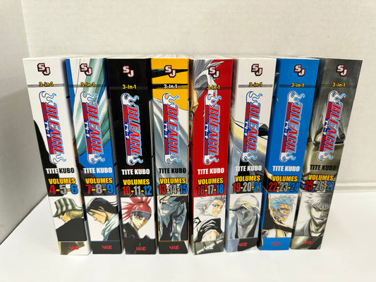 Bleach 3-in-1 Manga Lot Volumes 4-27 English Tite Kubo