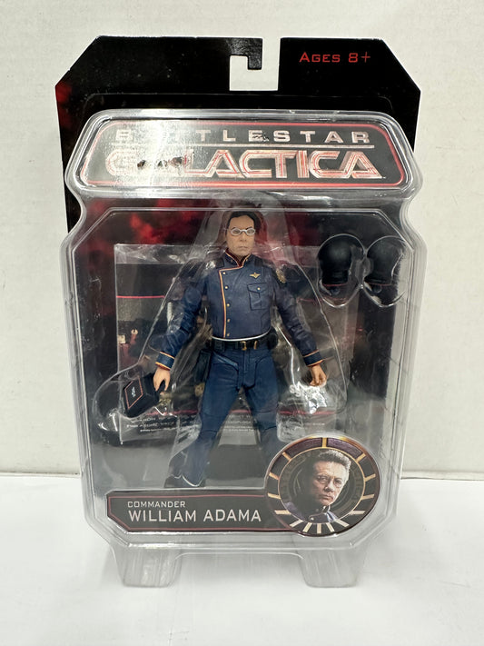 WILLIAM ADAMA BATTLESTAR GALACTICA 7" ACTION FIGURE DIAMOND SELECT 2008 UNOPENED