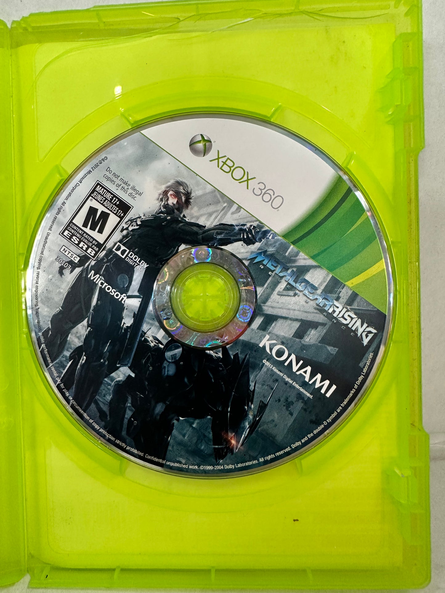 Metal Gear Rising: Revengeance Microsoft Xbox 360 Video Game Complete Untested