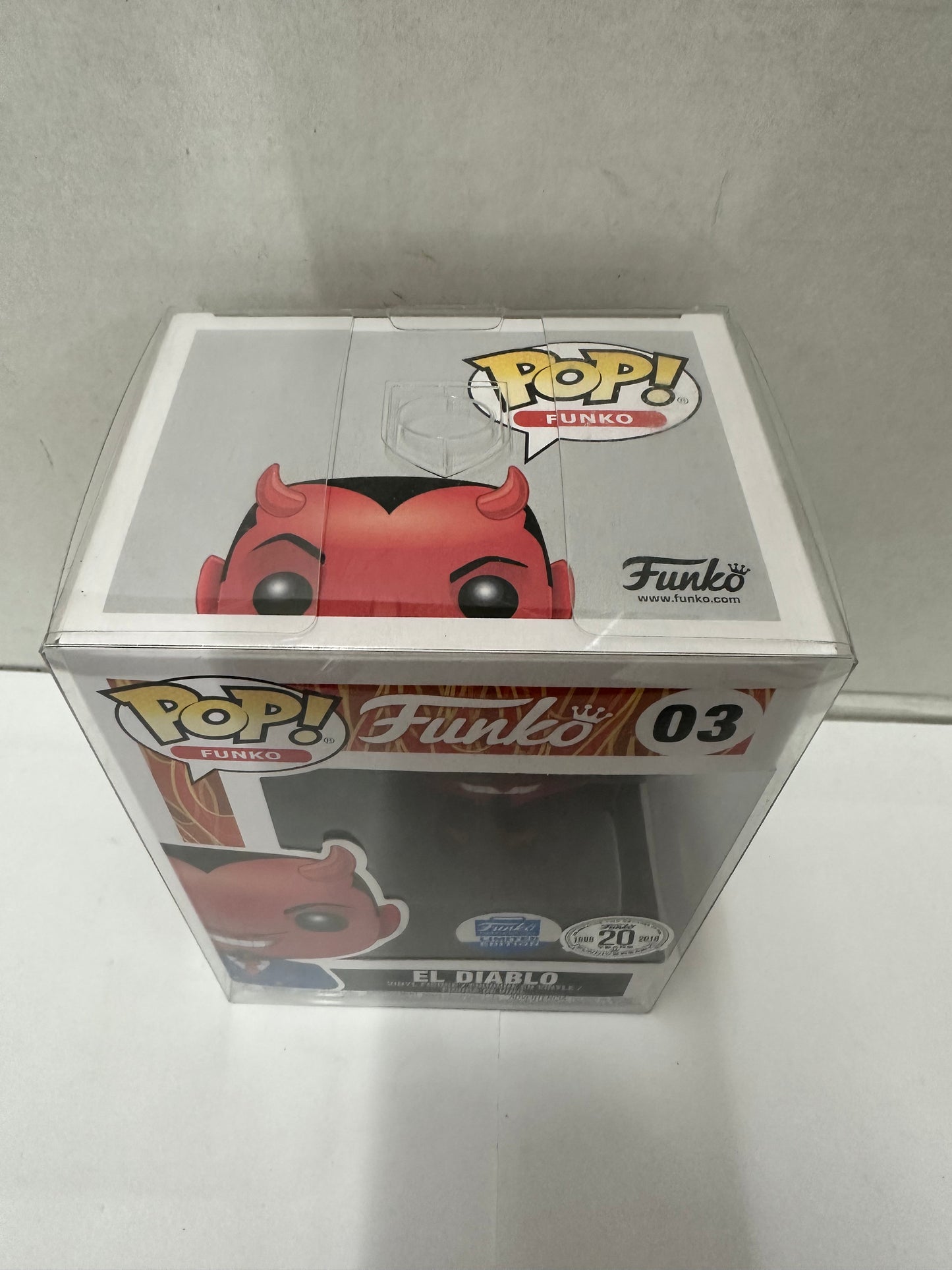 Funko Pop! #03 El DIablo Funko Web Exclusive 20TH Anniversary With Protector Black Suit