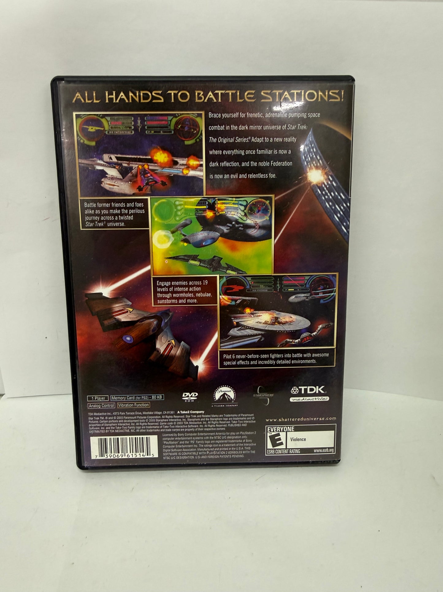 Star Trek: Shattered Universe (Sony PlayStation 2, 2004) PS2 CIB Untested