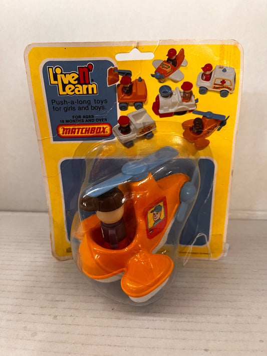 Vintage Matchbox Live n Learn Little People Hoppy Copter Toy