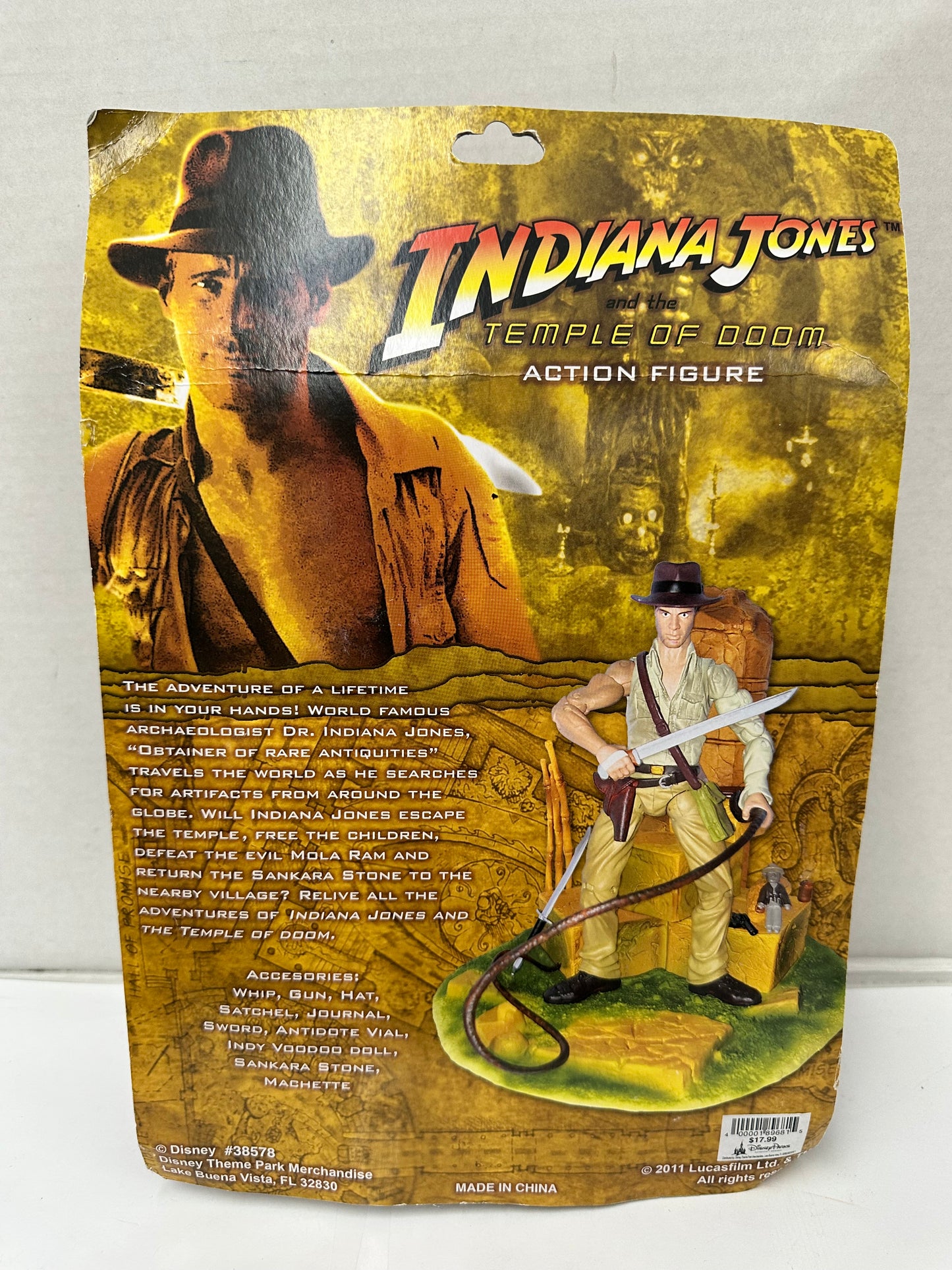 INDIANA JONES TEMPLE OF DOOM 7" *Disney Theme Parks Exclusive* 2011 Lucasfilm