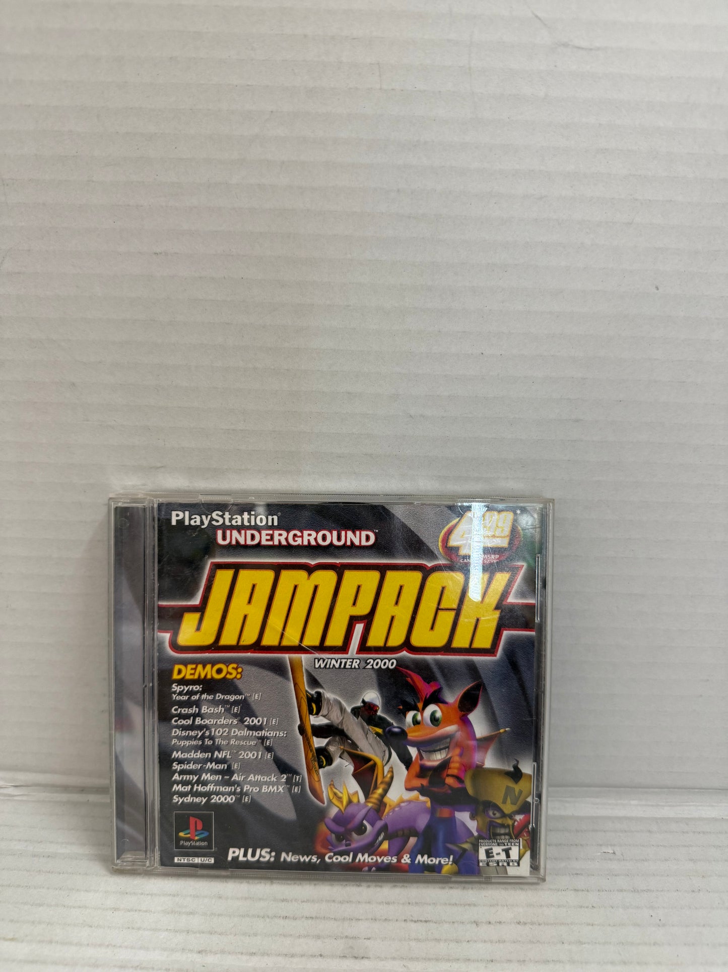 PlayStation Underground Jampack Sony PS1 Demo Disc SPYRO CRASH SPIDER-MAN DISNEY