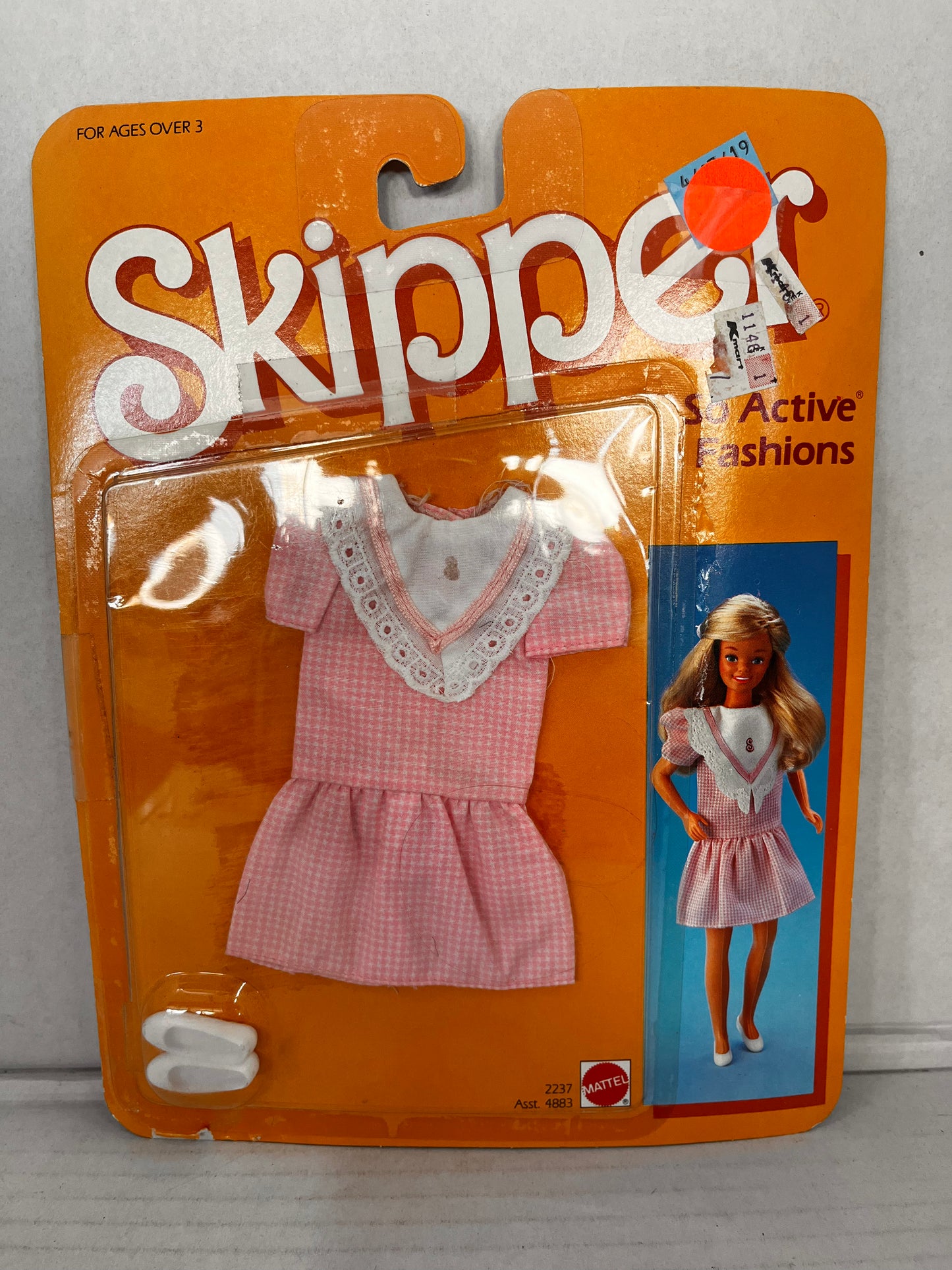Skipper So Active Fashions 1985 Mattel #2237 PINK DRESS