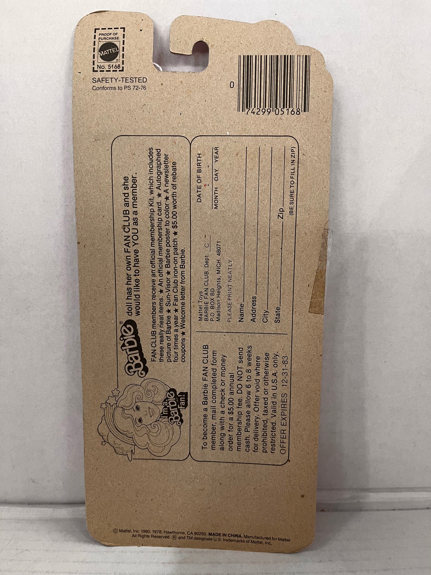 BARBIE 1981 BEST BUY BARBIE FASHION #3632