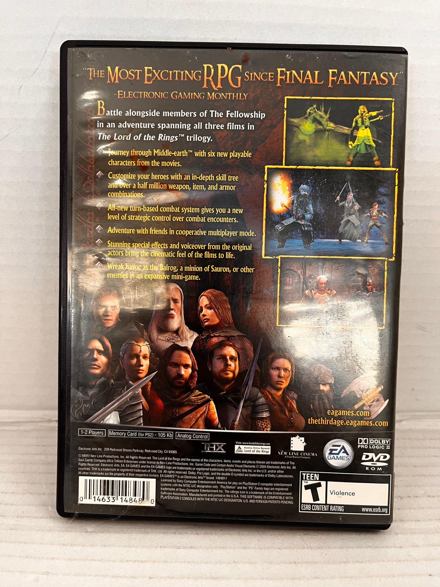 Lord Of The Rings The Third Age PS2 (Sony PlayStation 2, 2004) EA - CIB Complete