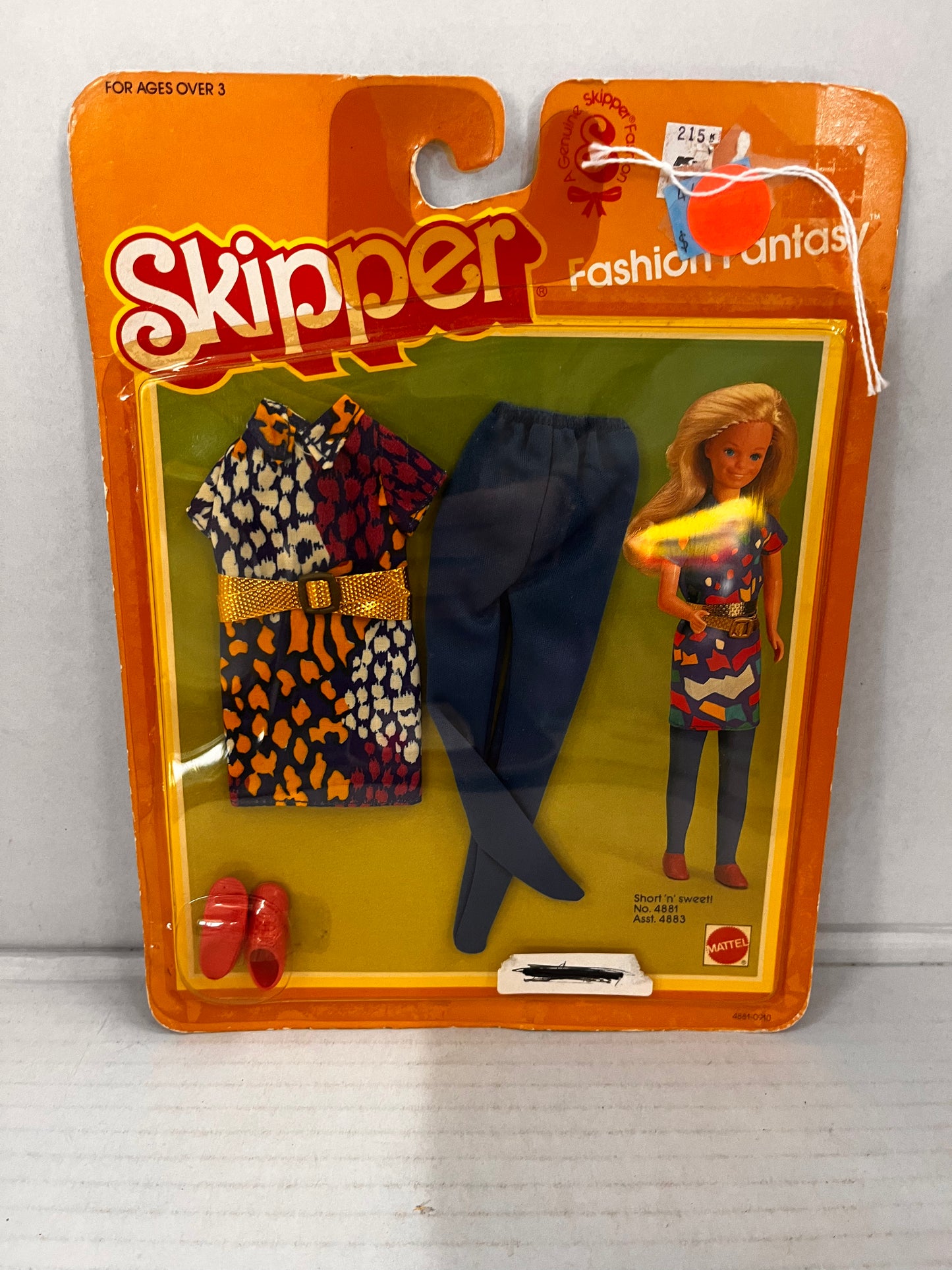 Vintage 1983 Mattel Skipper Fashion Fantasy Outfit #4881 “Short n’ Sweet”