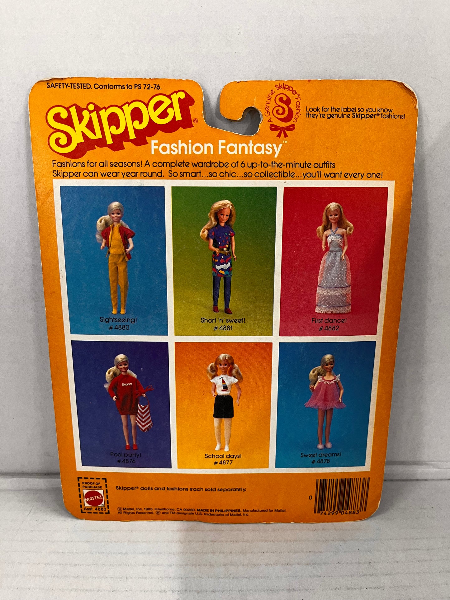 Vintage 1983 Mattel Skipper Fashion Fantasy Outfit #4881 “Short n’ Sweet”