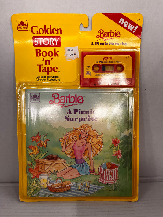 BARBIE BOOK WITH CASSETTE VINTAGE 1990 A SURPRISE PICNIC