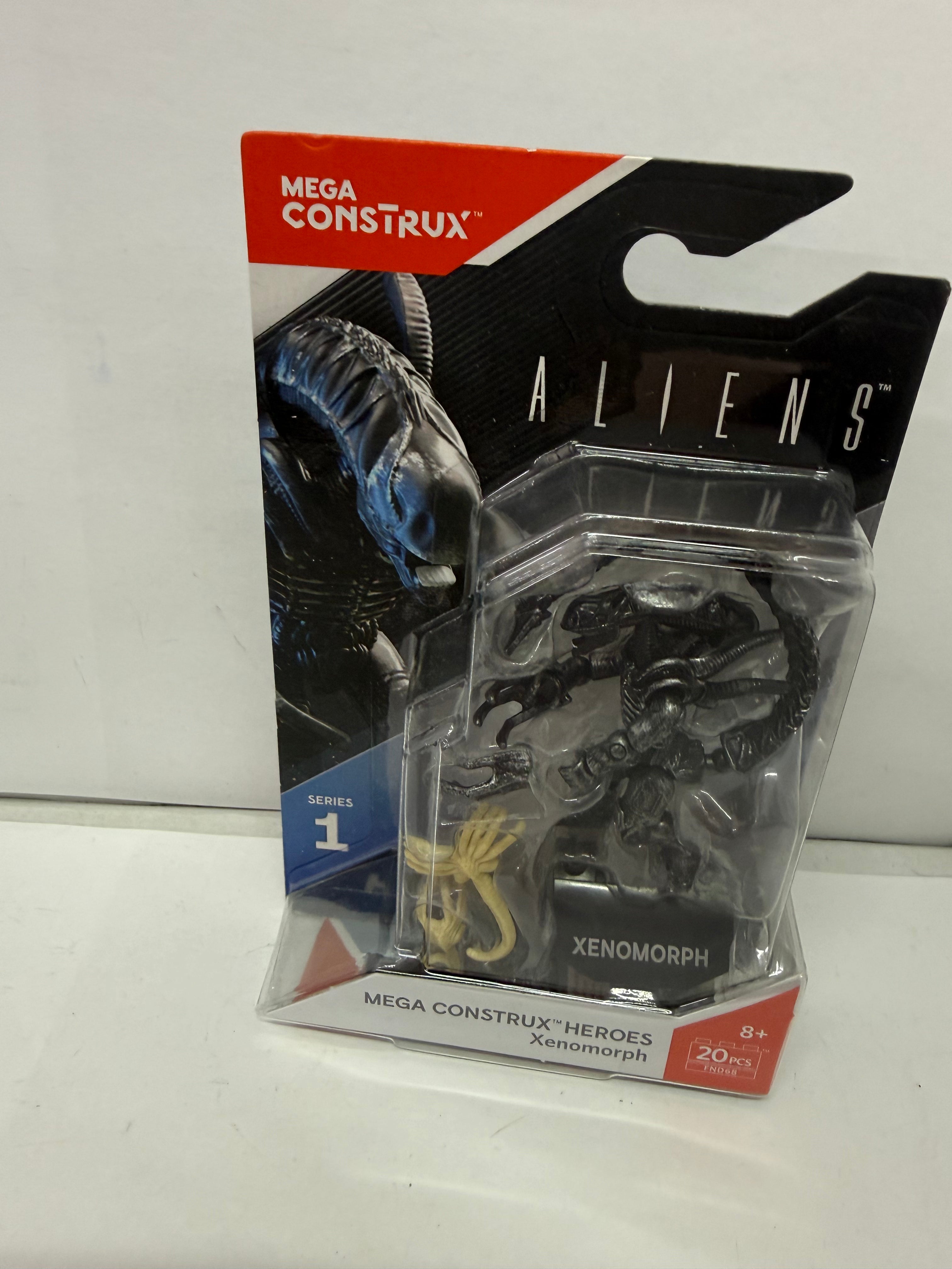 Mega Construx Heroes - Aliens XENOMORPH Mini Figure Grey w/Facehuggers ...