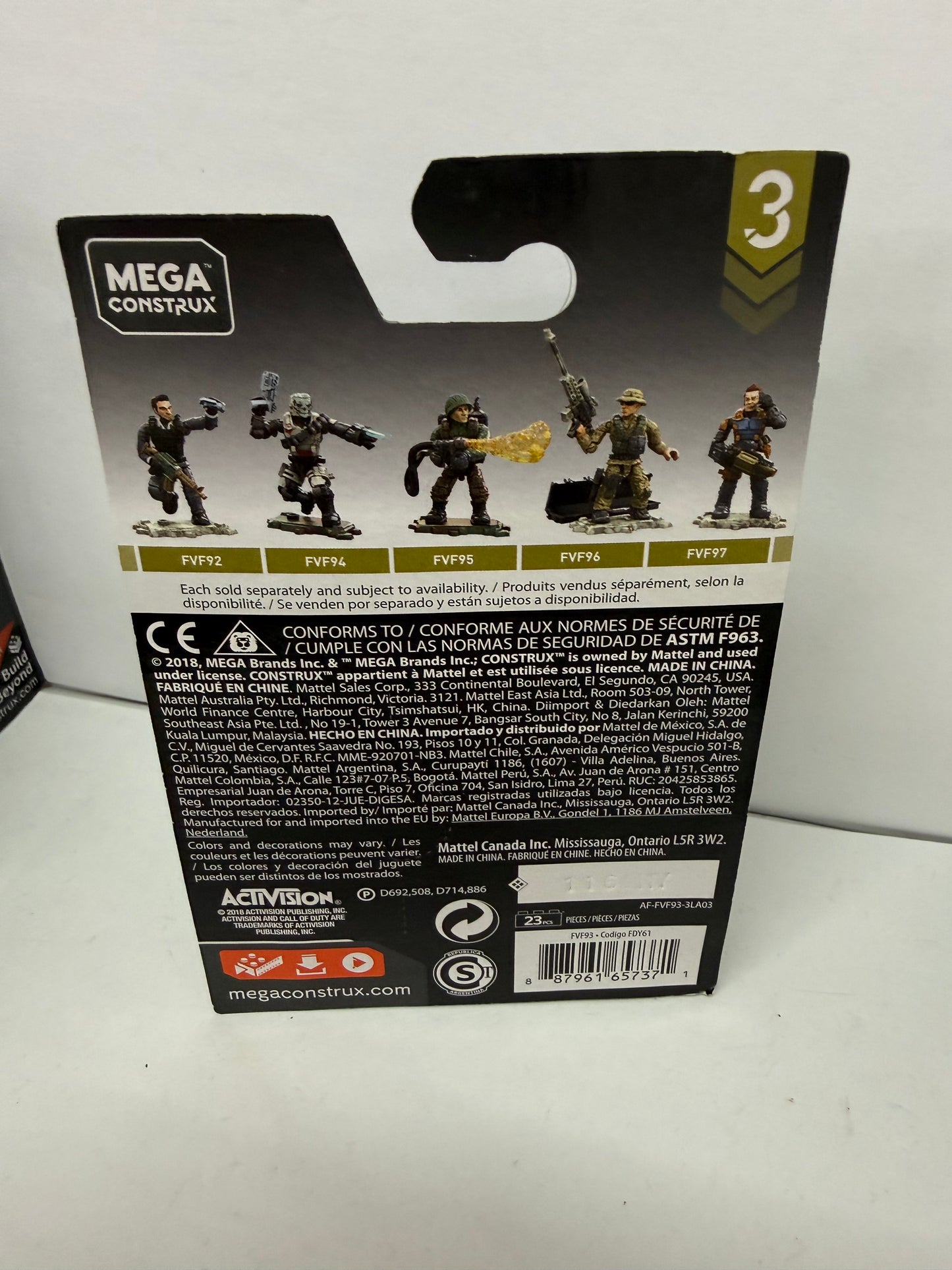 Brand New Mega Construx Call of Duty Keegan P. Russ 23pcs FVF93