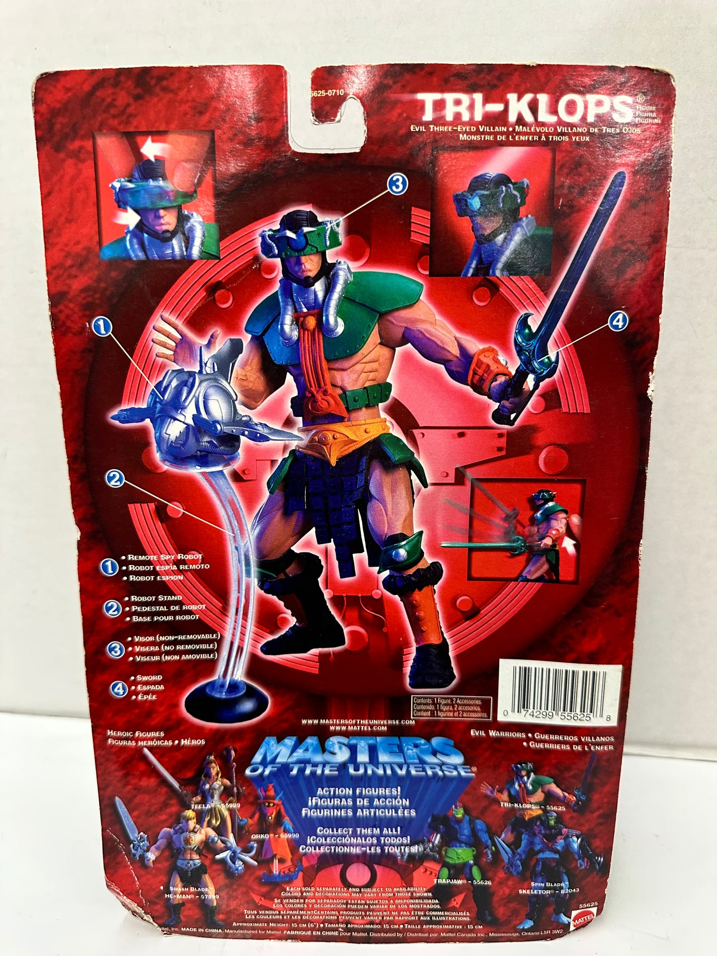 MASTERS OF THE UNIVERSE TRI KLOPS with ACTION CHIP NEW