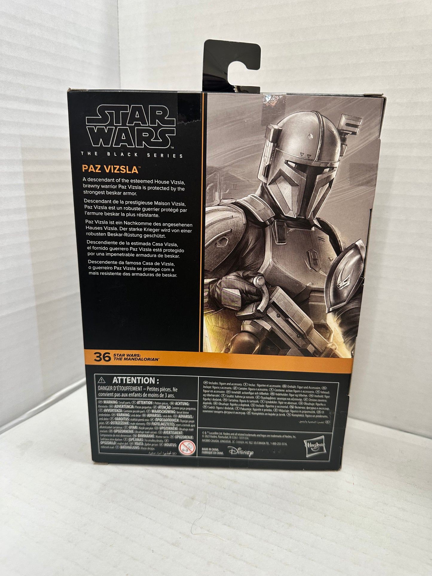 Hasbro Star Wars Black Series Paz Vizsla The Mandalorian 36 6" Figure #36