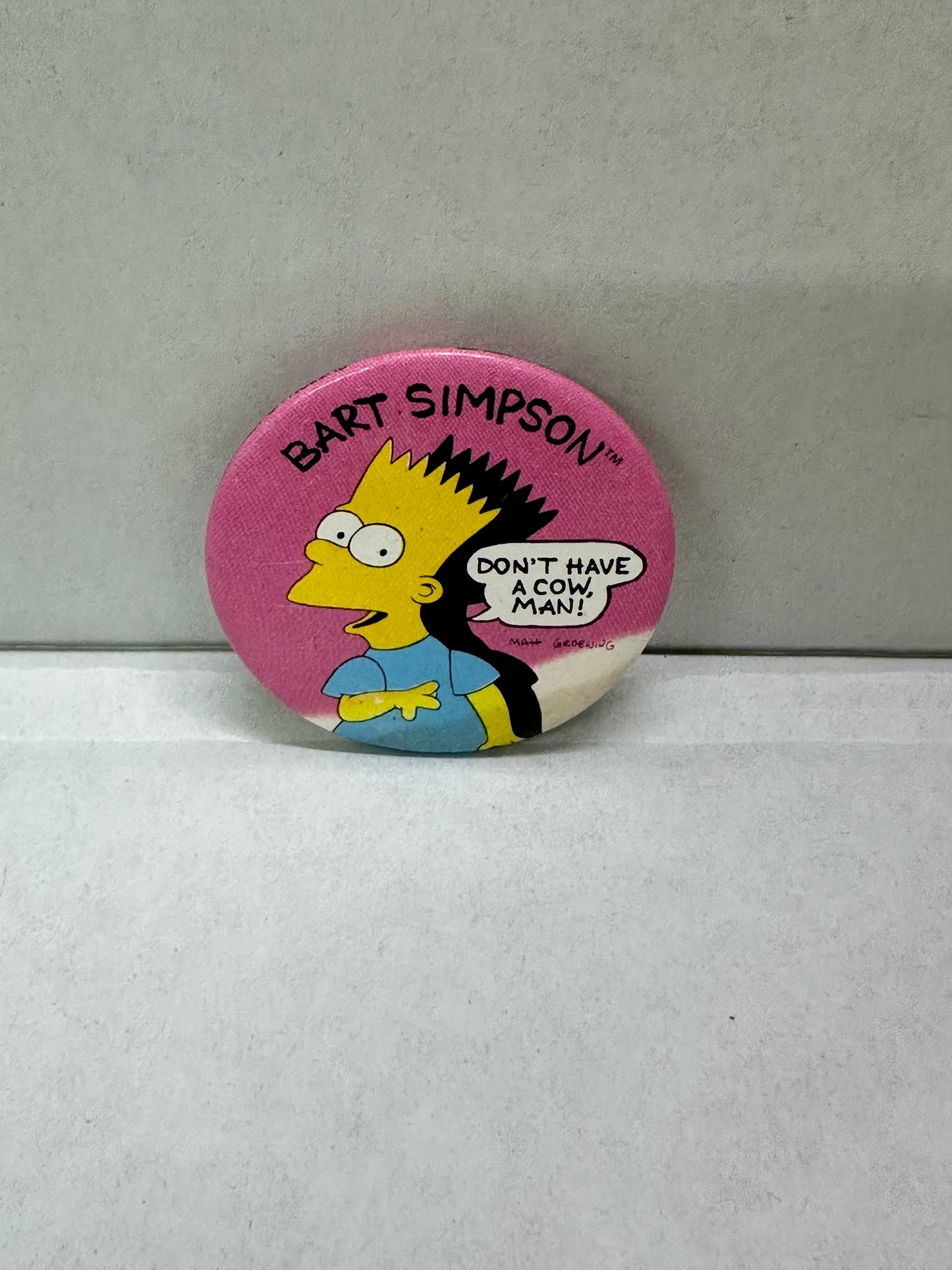 VTG 1989 The Simpsons 1.75" Pin Back Button Collection BART - Set Of 6
