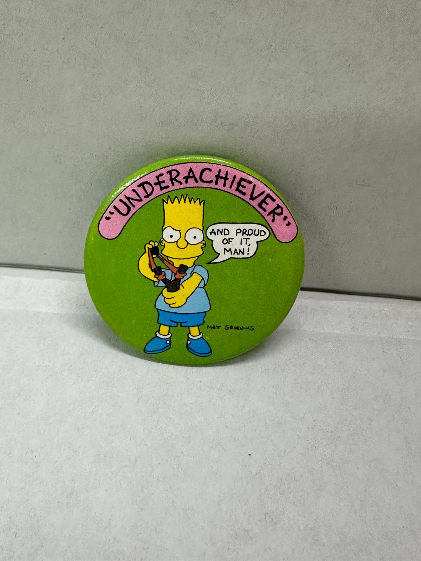 VTG 1989 The Simpsons 1.75" Pin Back Button Collection BART - Set Of 6