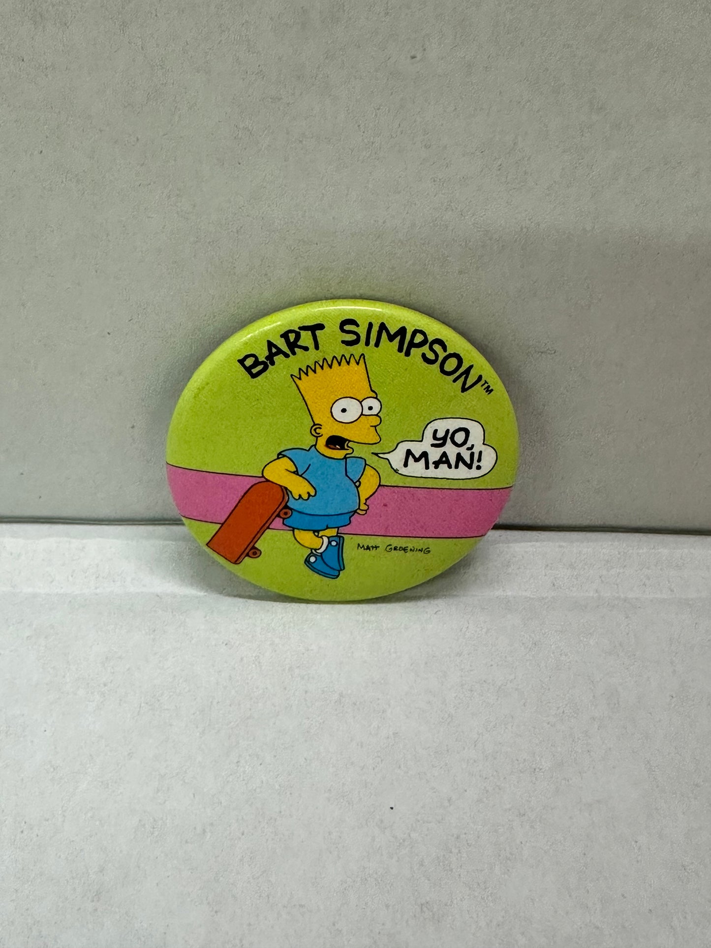 VTG 1989 The Simpsons 1.75" Pin Back Button Collection BART - Set Of 6