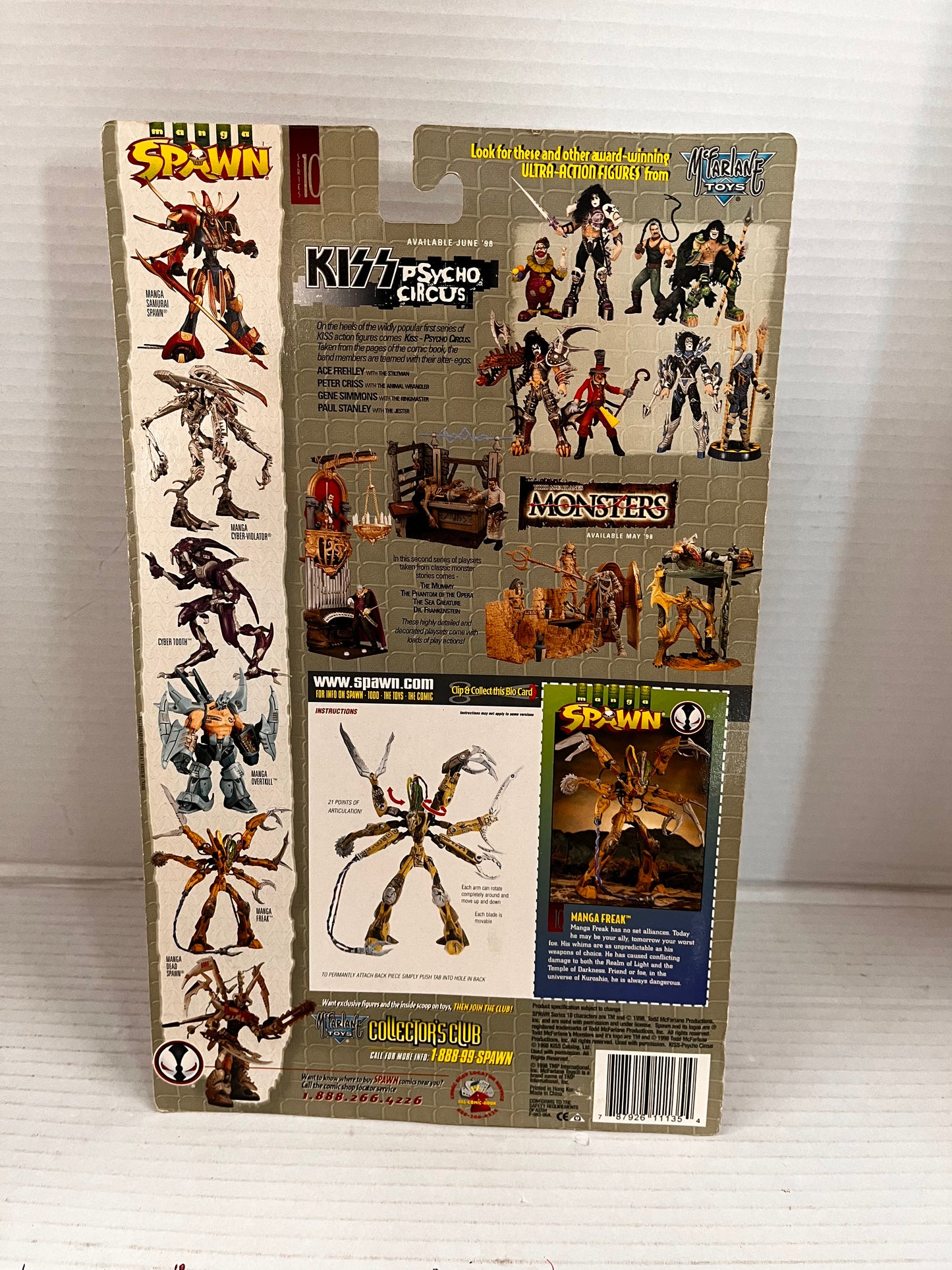 McFarlane Toys Manga Spawn MANGA FREAK Ultra Action Figure 1998 Series 10 NEW