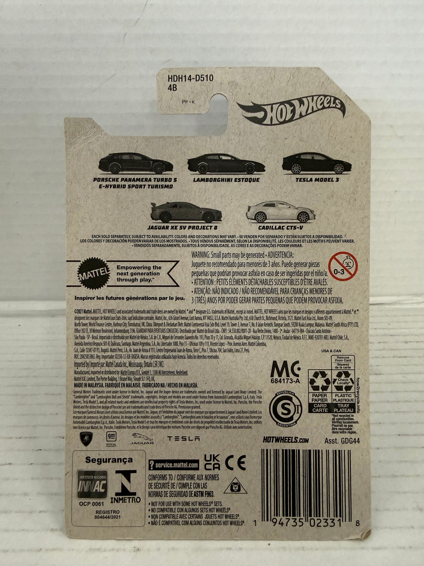 Hot Wheels Tesla Model 3 Black 3/5 2022 Luxury Sedans New in Original Package