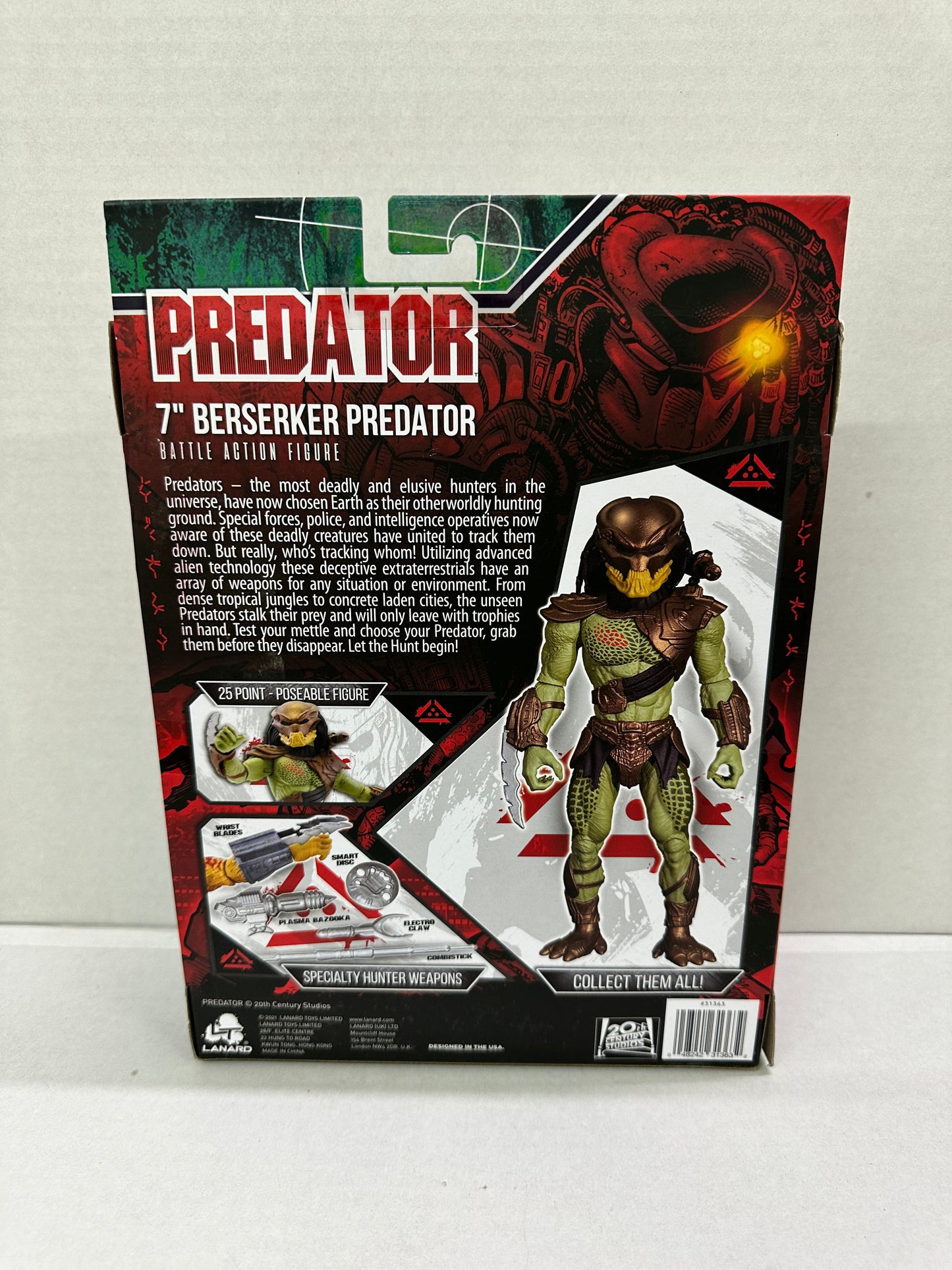 Lanard Toys BERSERKER PREDATOR 7" Action Poseable Figure HUNTER SERIES 2021 NEW