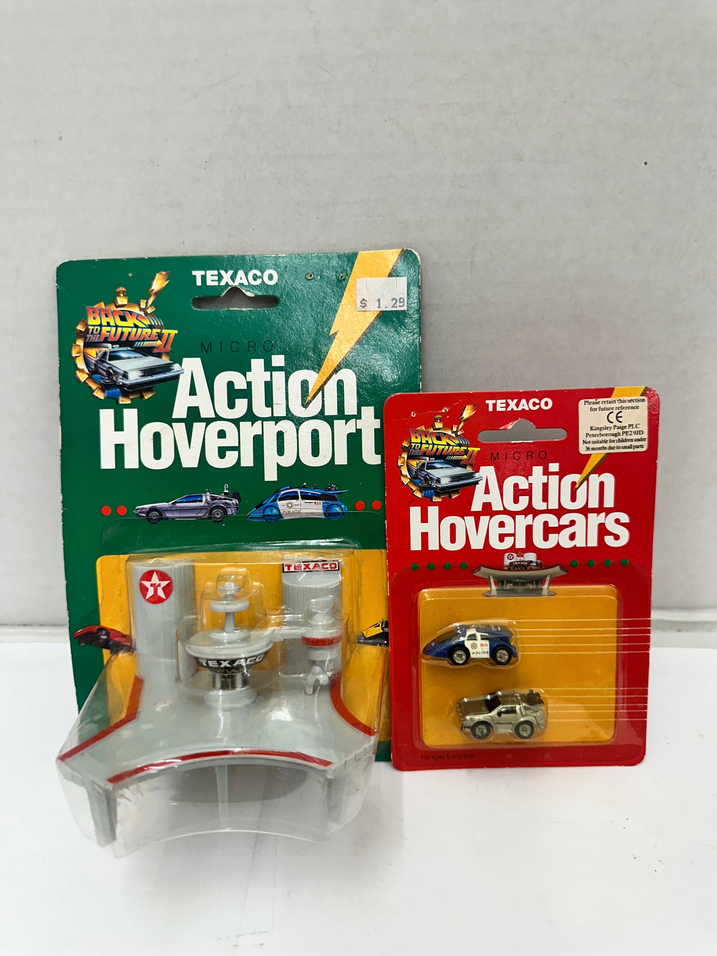 Back To The Future II Texaco Hoverport & Hovercars Premium Toys 1989 NEW