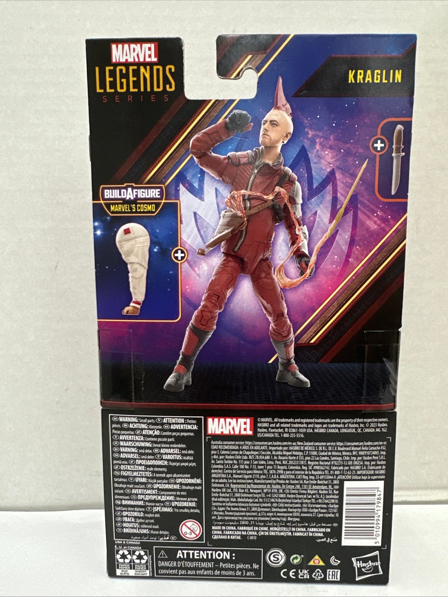 Marvel Legends Guardians of the Galaxy Kraglin Figure Cosmo BAF 2023