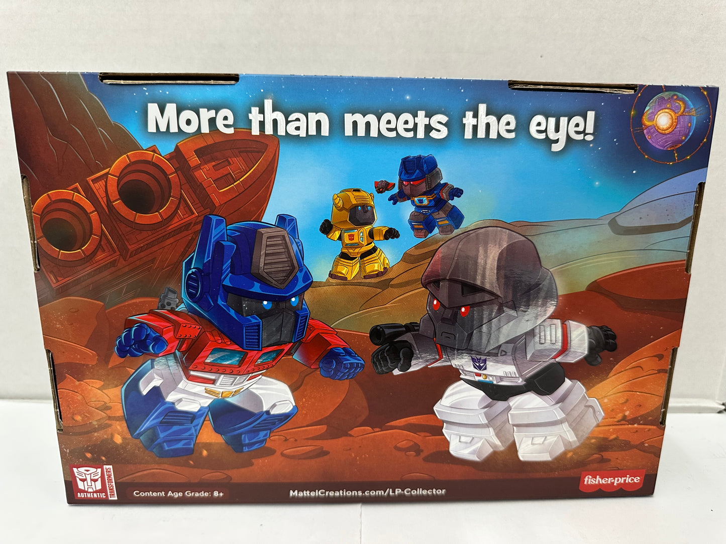 Fisher Price Little People Collector Transformers Optimus Bumblebee Megatron Set