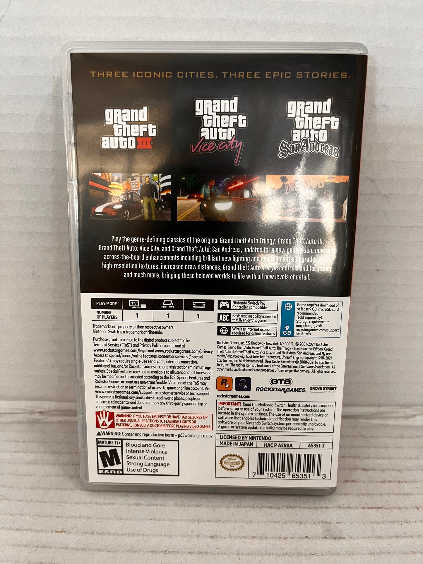 Grand Theft Auto: Trilogy - The Definitive Edition (Nintendo Switch, 2022)