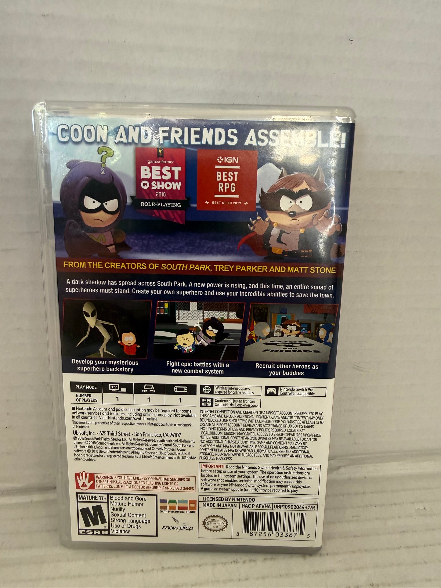 South Park: The Fractured but Whole - Nintendo Switch No Manual