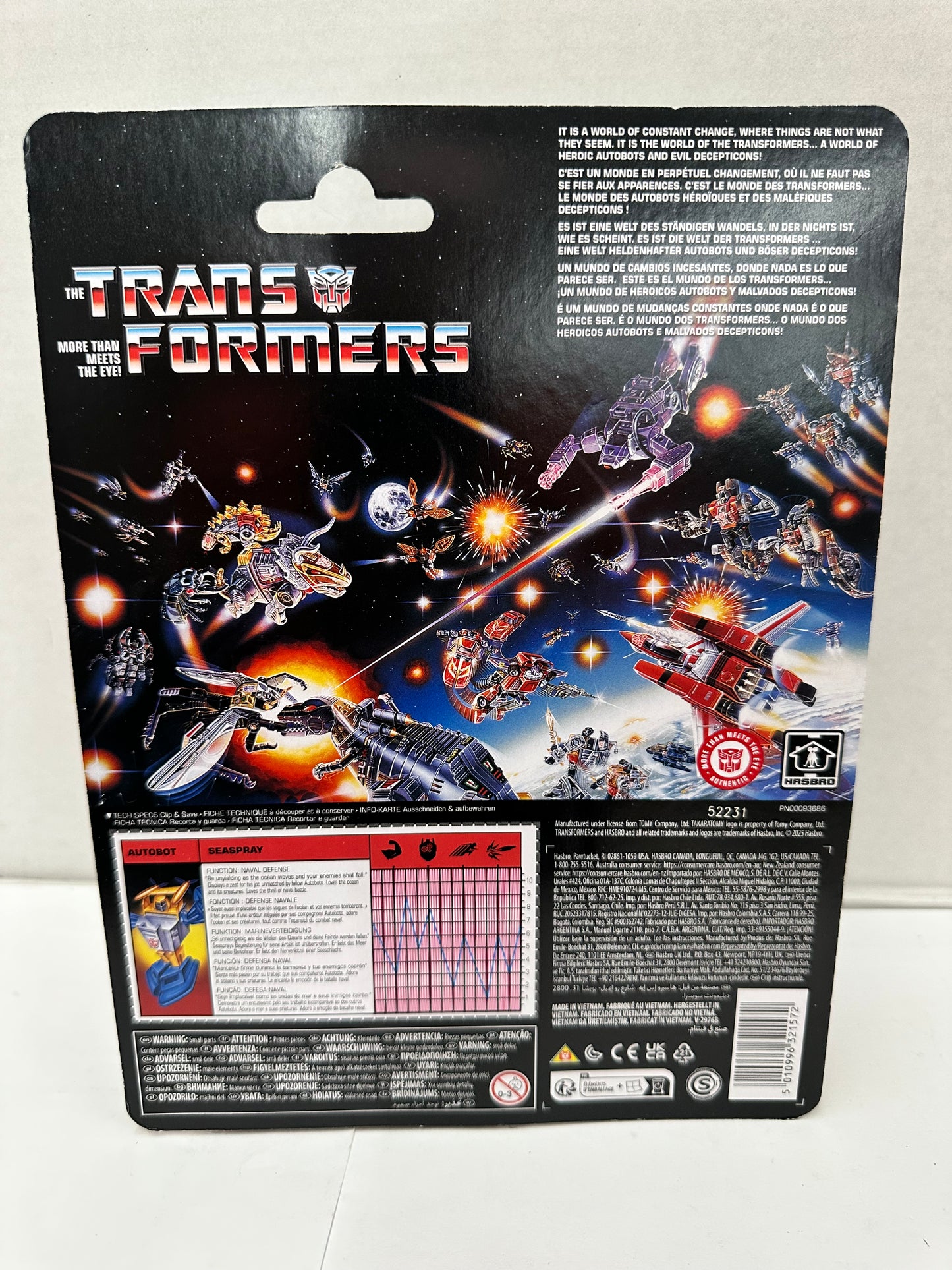 Transformers Retro Cardback Deluxe G1 Autobot Seaspray