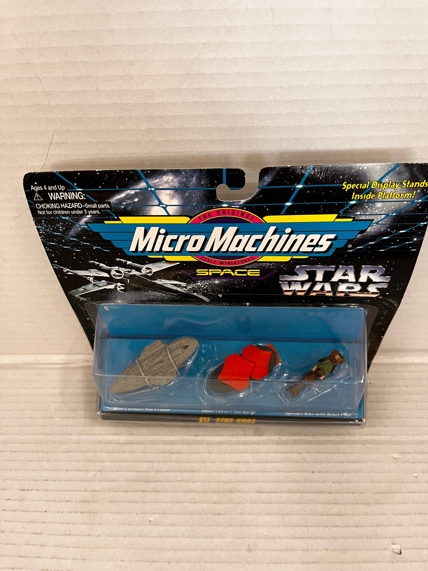 Vintage GALOOB MICROMACHINES STAR WARS Star Cruiser Jabba's Barge Speeder Bike