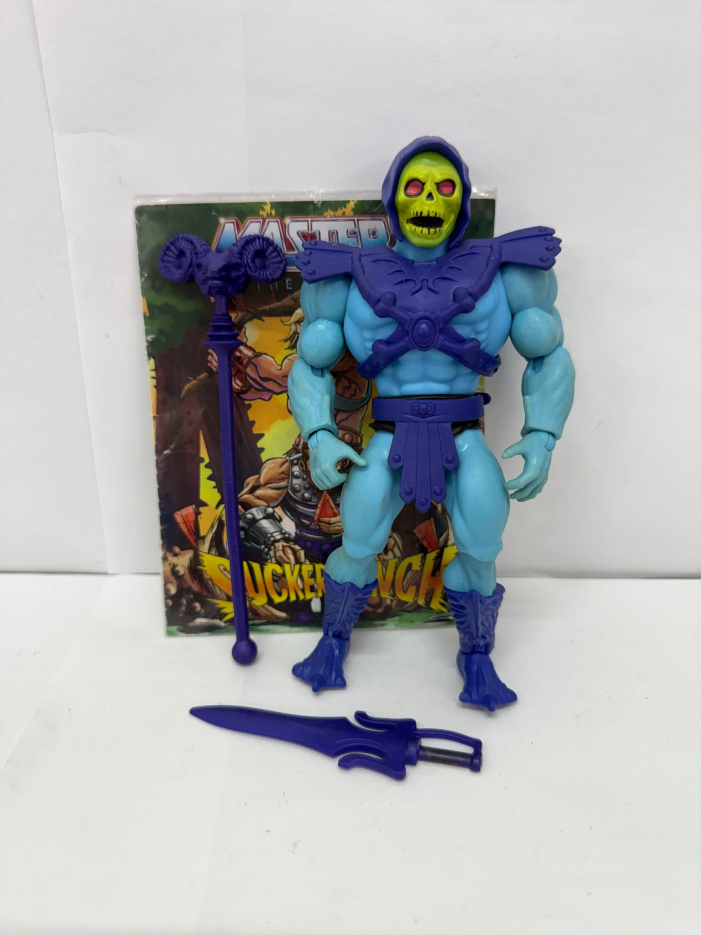 Masters of the Universe Origins Skeletor MOTU Loose Complete W/ Mini Comic