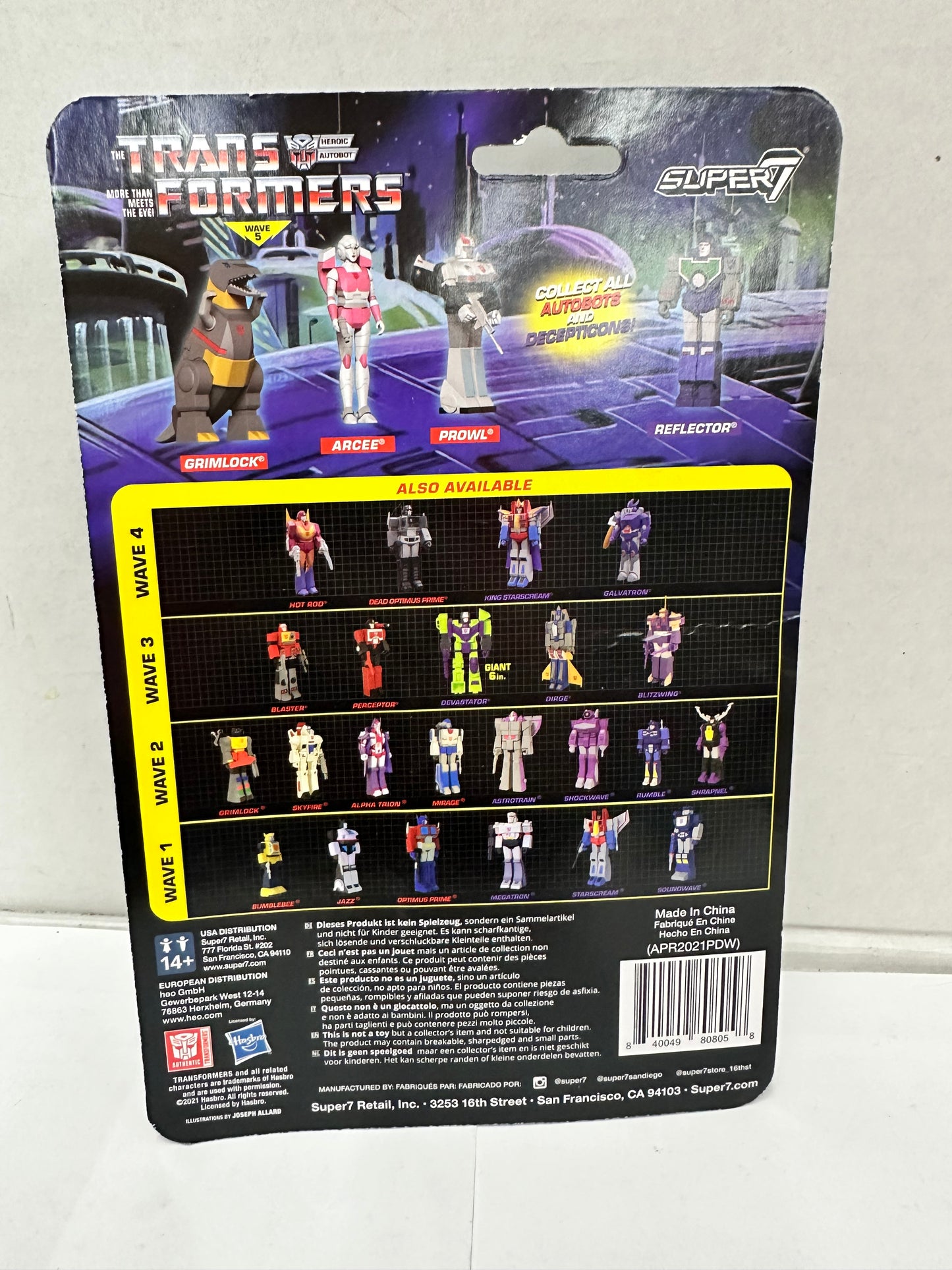 Transformers ReAction Wave 5 Prowl Action Figure Super7 Heroic Autobot 2021