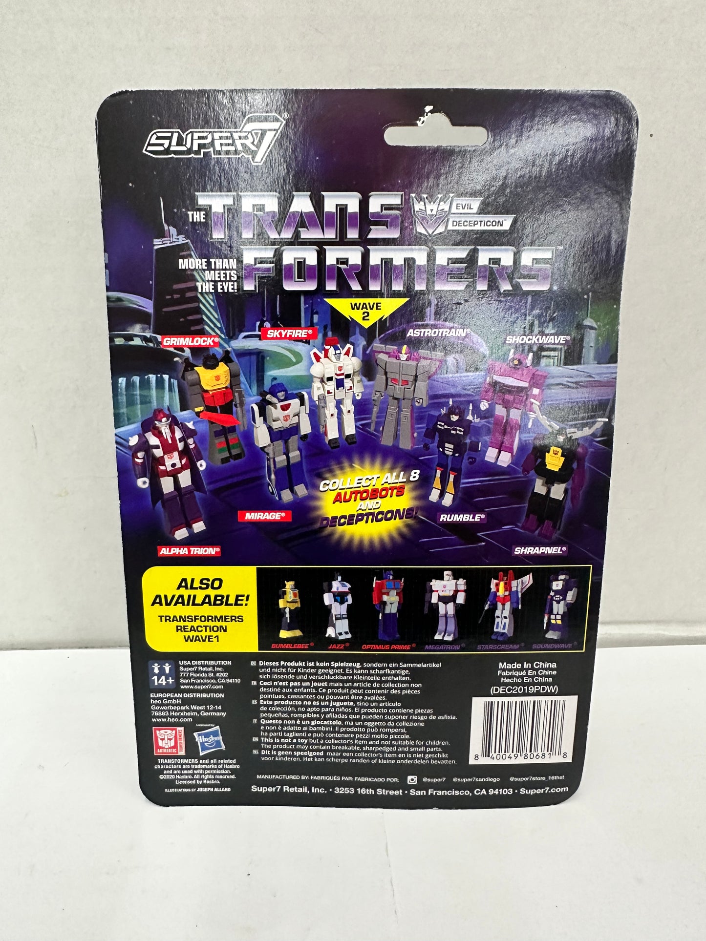 Transformers Shockwave ReAction Figure Super 7
