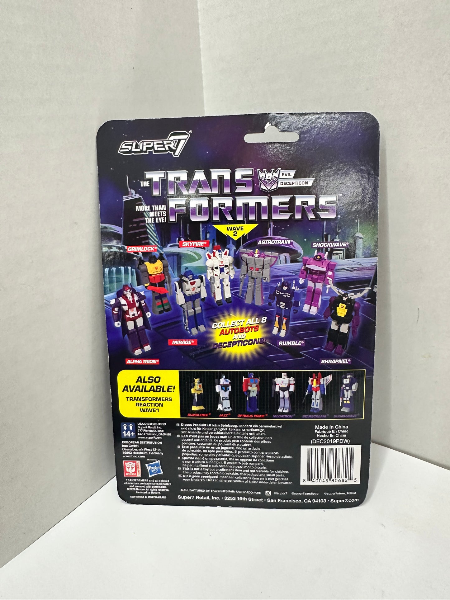 Transformers ReAction Shrapnel Action Figure Super 7