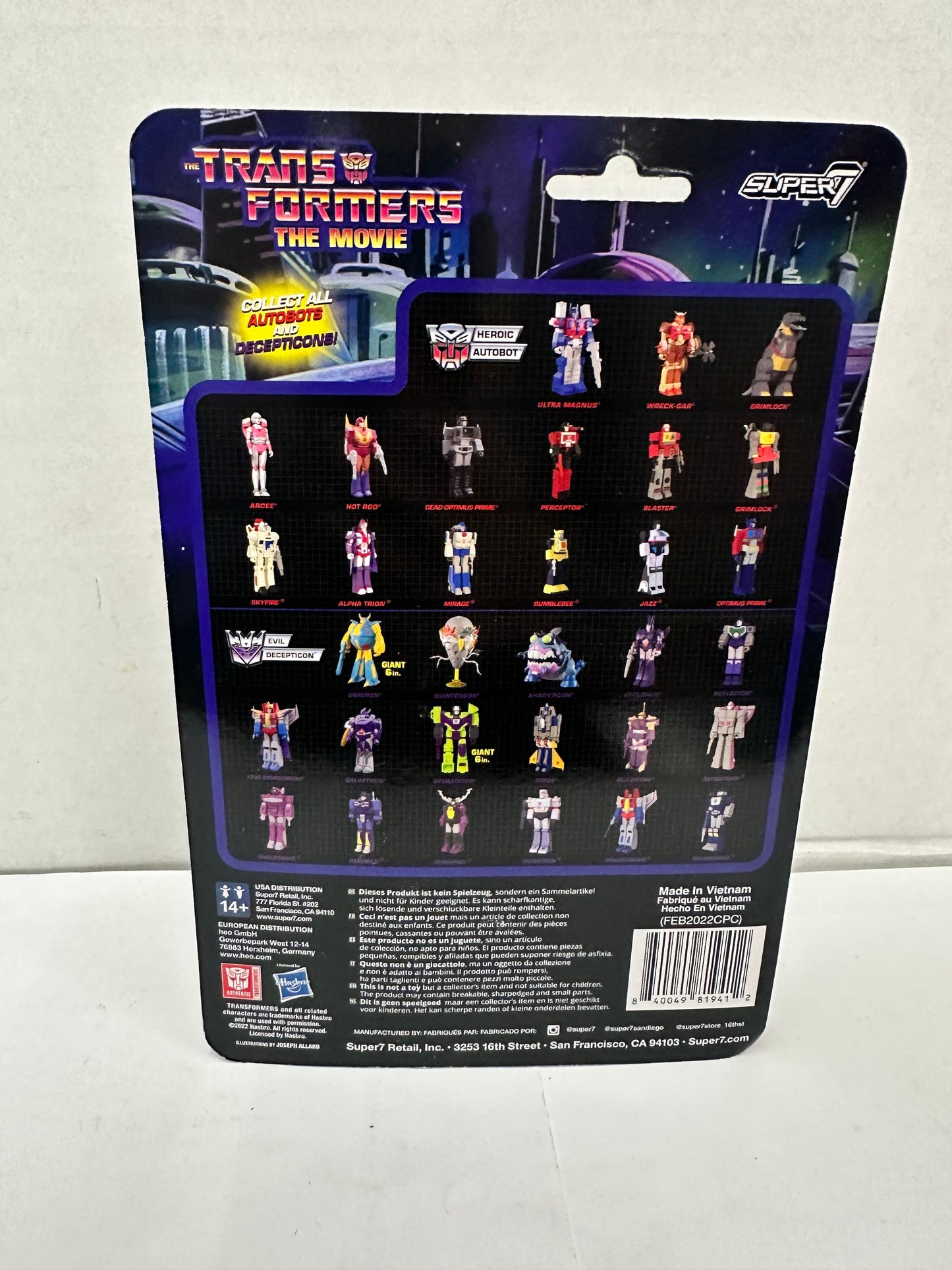 Transformers The Movie Quintesson Action Figure 2022 Reaction Super 7