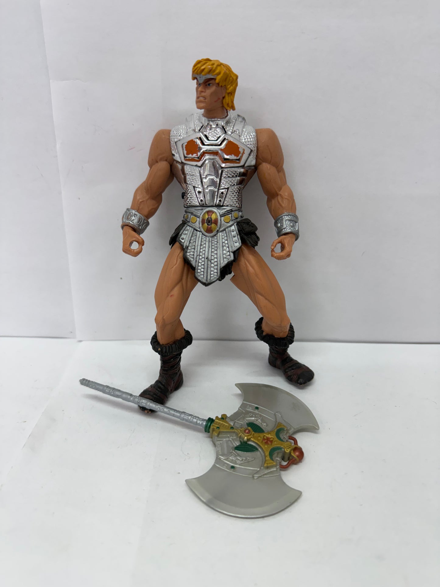 Masters of the Universe BATTLE SOUND He-Man Armor Silver 200x, Mattel 2001