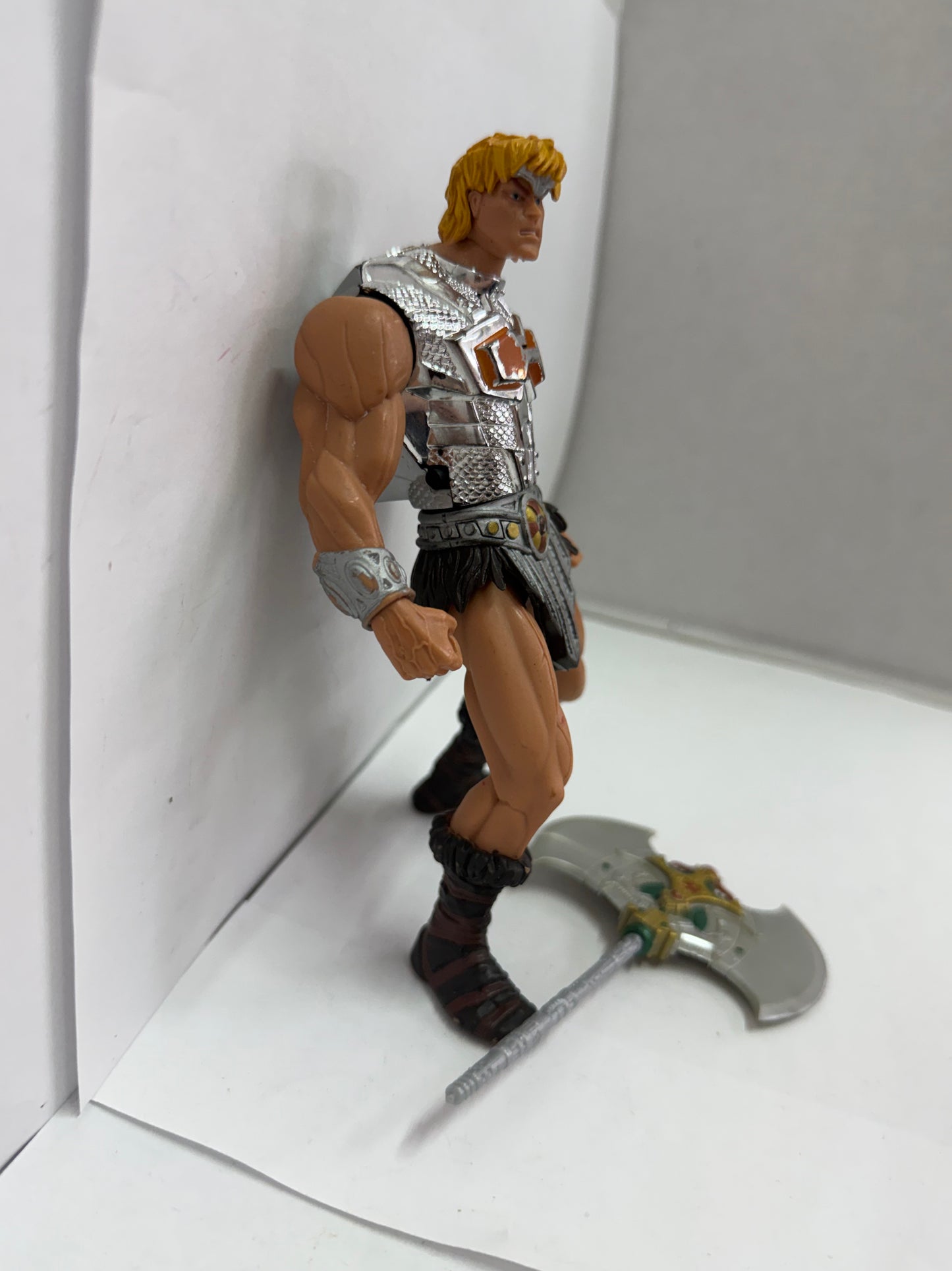 Masters of the Universe BATTLE SOUND He-Man Armor Silver 200x, Mattel 2001