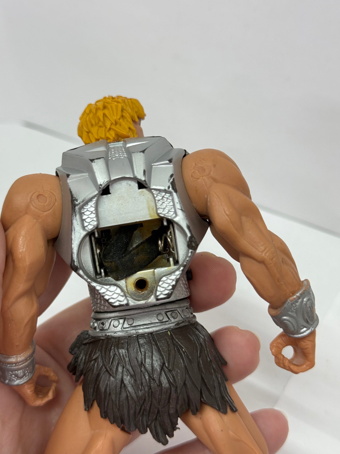 Masters of the Universe BATTLE SOUND He-Man Armor Silver 200x, Mattel 2001