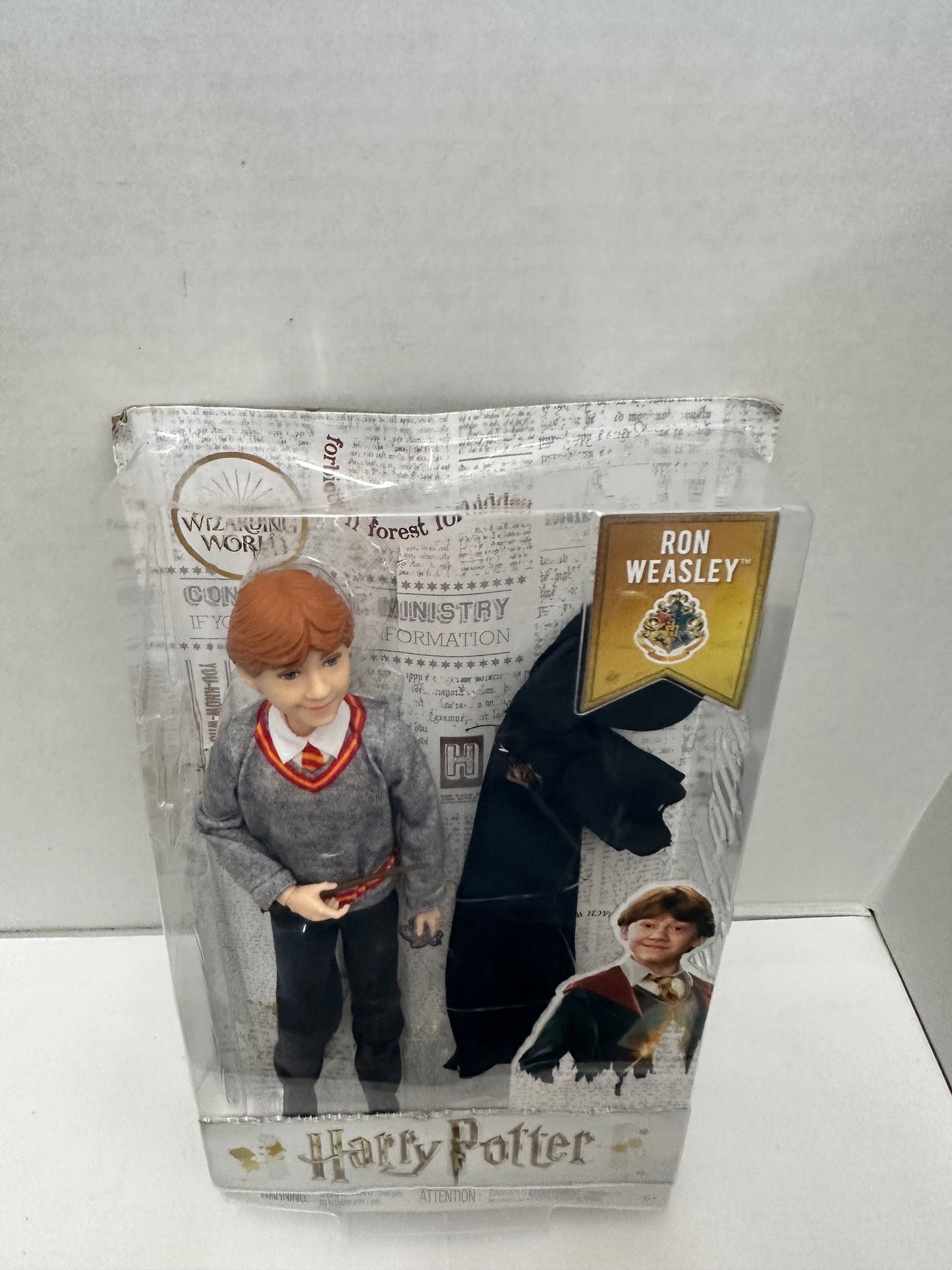 Harry Potter Ron Weasley Doll Hogwarts Wizarding World Mattel Box Damage
