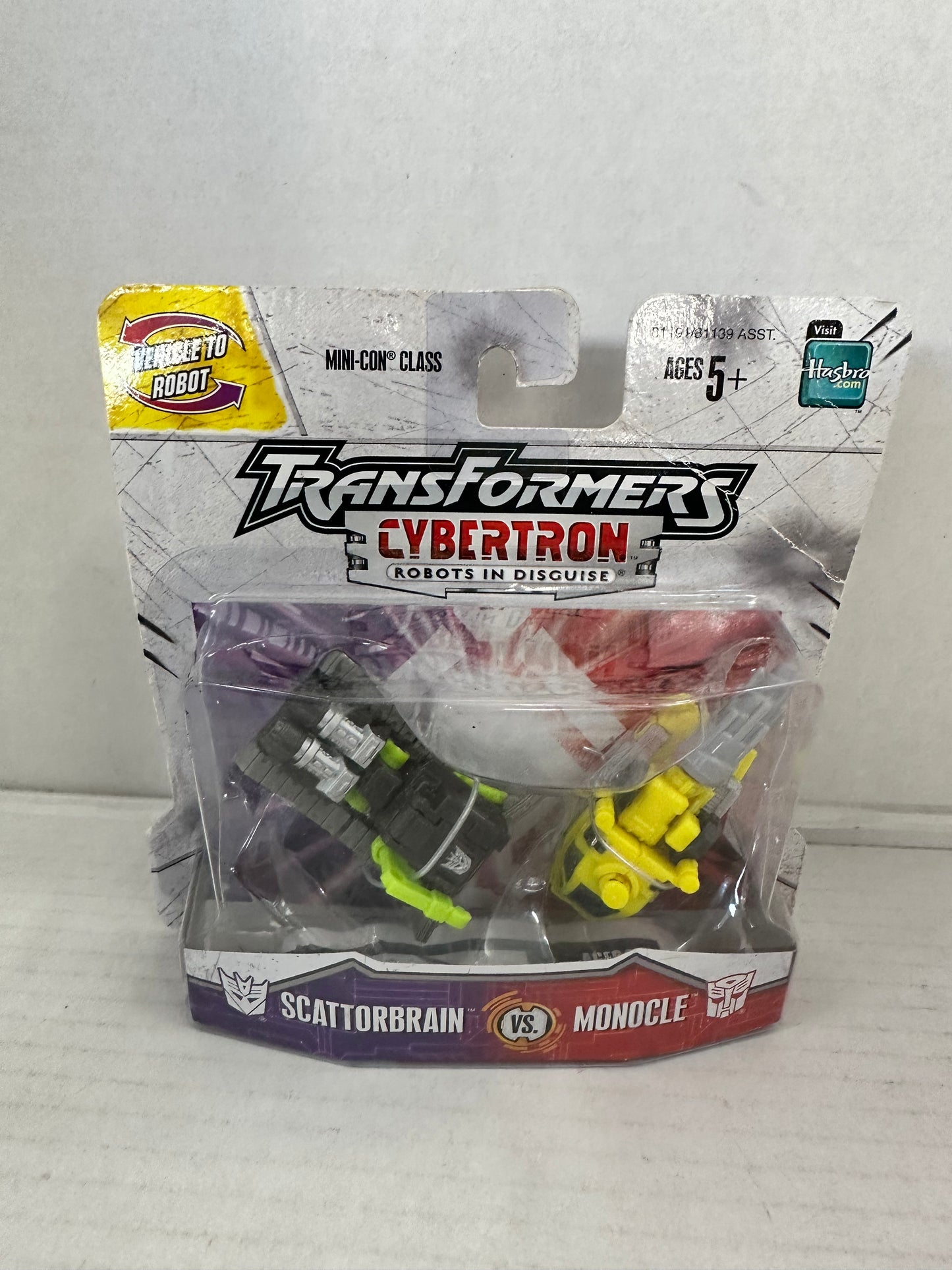 2005 Hasbro Transformers Cybertron Scattorbrain and Monocle 2 Pk Mini-Con Class