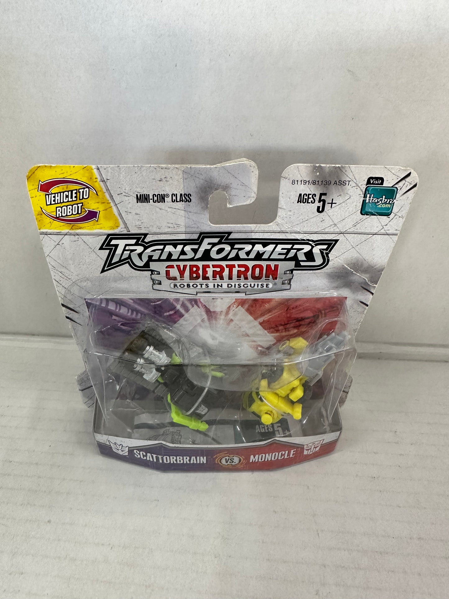 2005 Hasbro Transformers Cybertron Scattorbrain and Monocle 2 Pk Mini-Con Class
