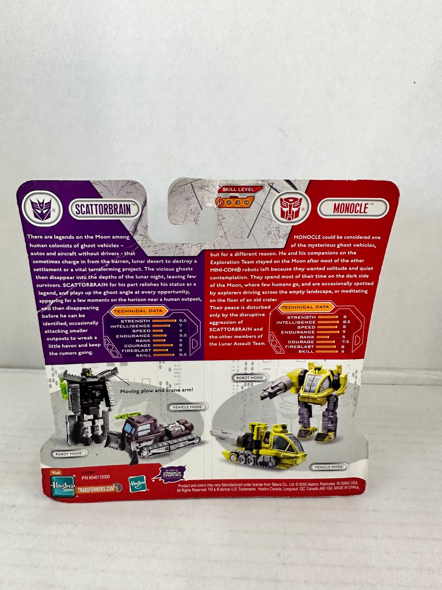 2005 Hasbro Transformers Cybertron Scattorbrain and Monocle 2 Pk Mini-Con Class
