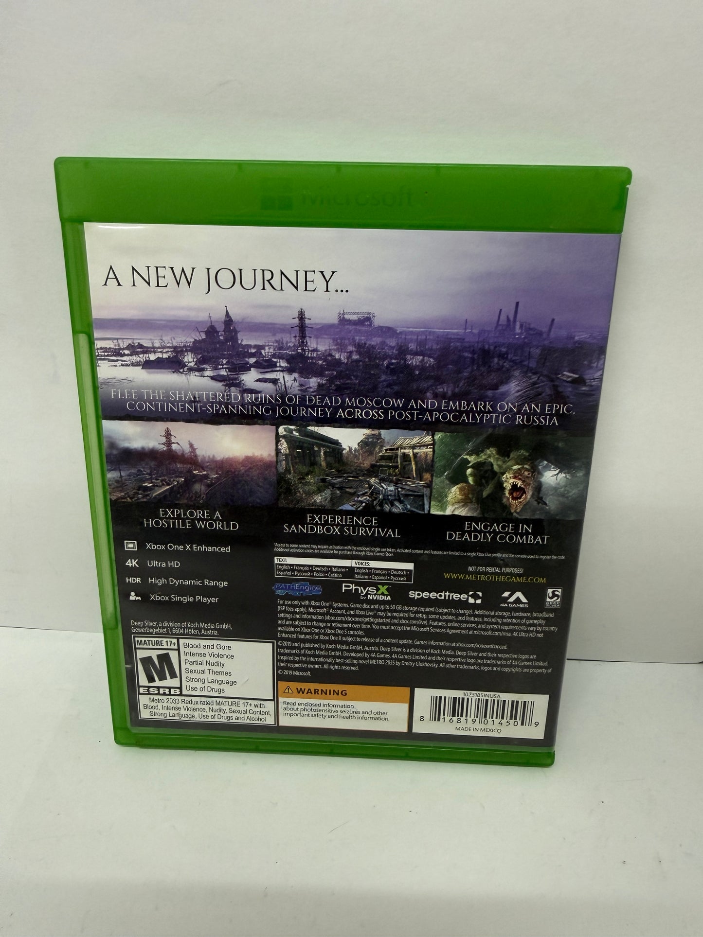 Metro Exodus Xbox One Game + Poster Untested